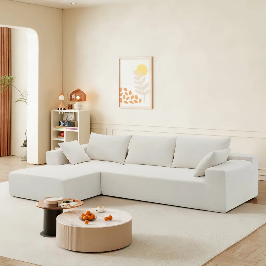 109x68 Modular Sectional Living Room Sofa Set Modern Minimalist Upholstered Sleeper Sofa Ikuby