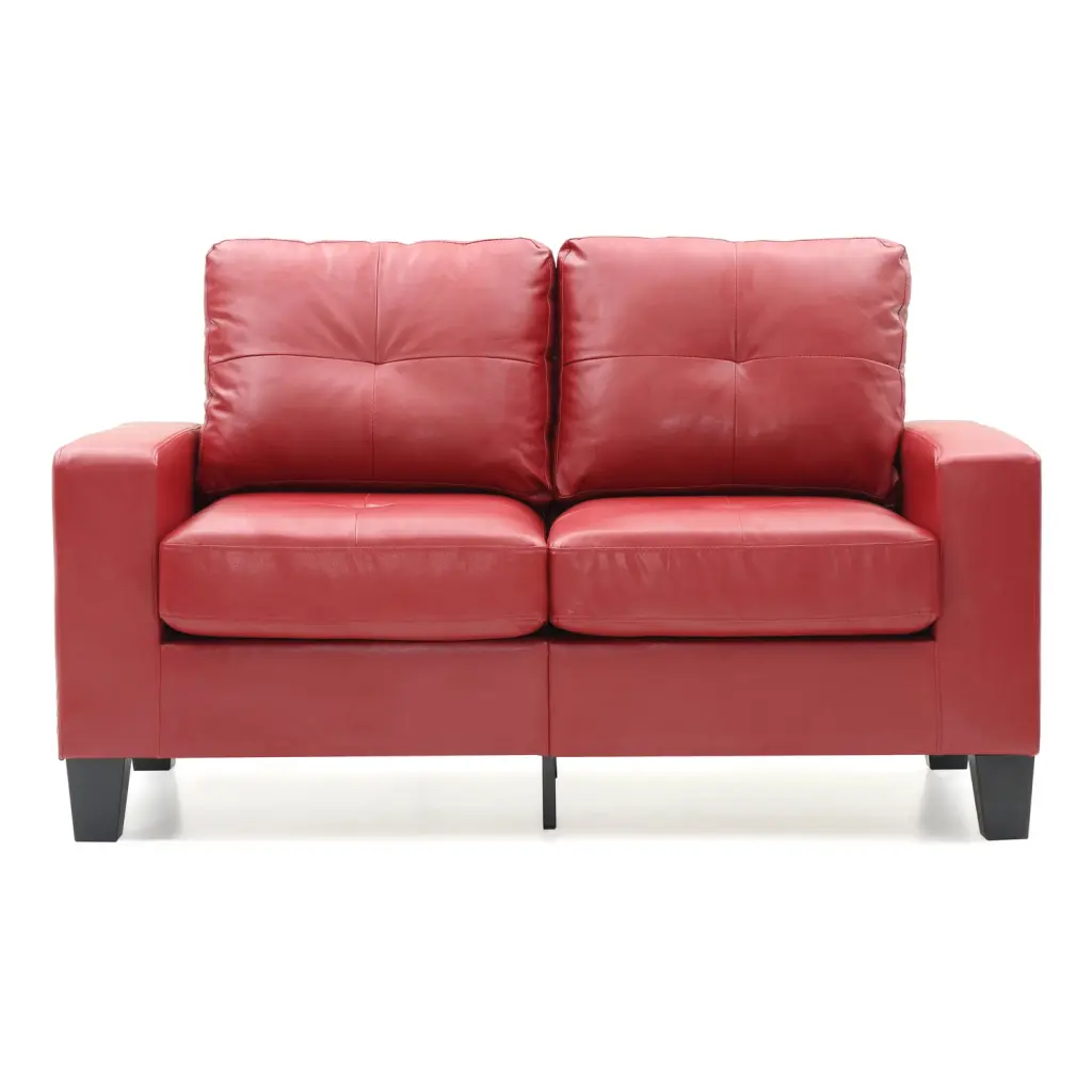 LYKE Home Modular Loveseat Red Contemporary Sectional Sofa