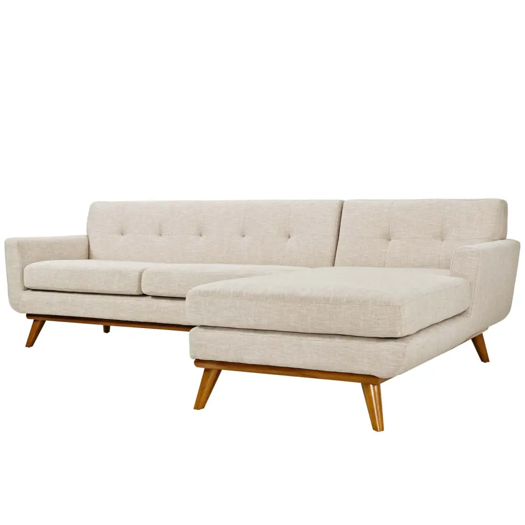 Modern Contemporary Urban Design Fabric Sectional Sofa Beige