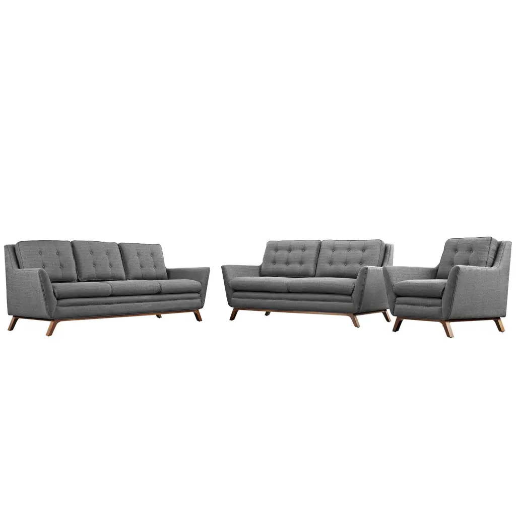 Modern Contemporary Urban Design Living Room Sofa Set Grey