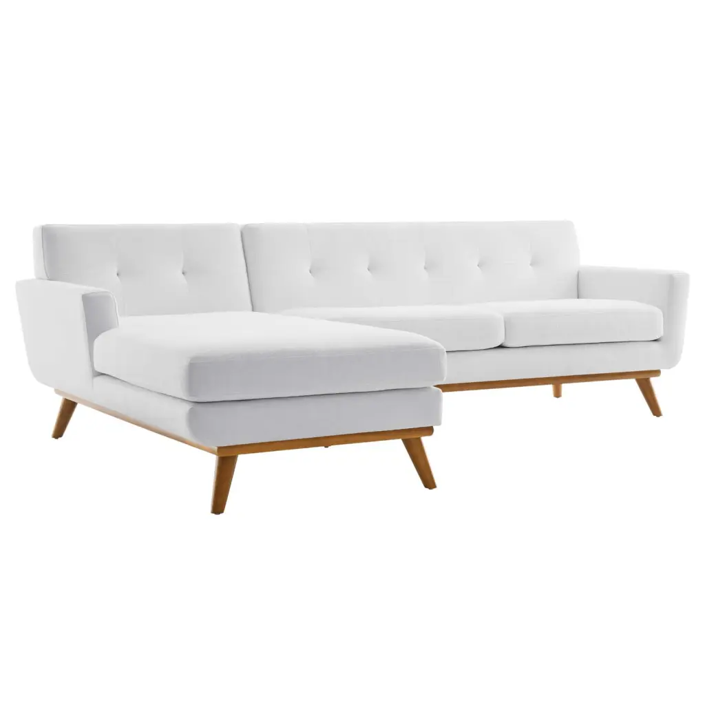 White Fabric Sectional Sofa Set Modern Contemporary Urban Design Living Room or Hotel Lobby
