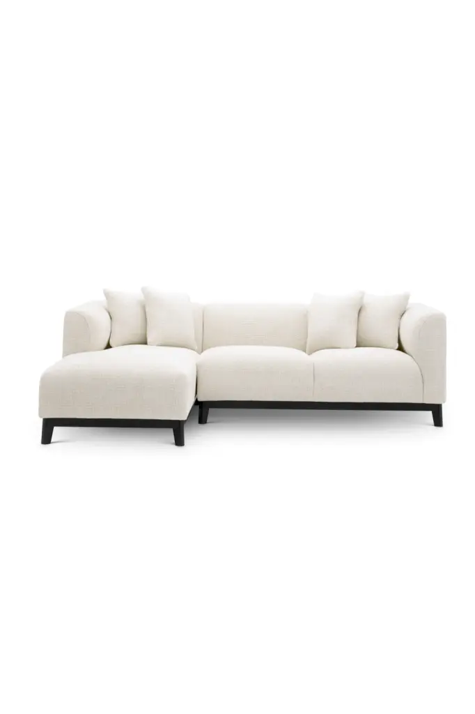 Modern Upholstered Left Modular Sofa Eichholtz Corso Sectional