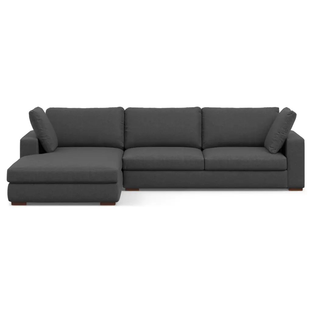 Simpli Home Charlie Left-Facing Sectional Tightly Woven Performance Fabric
