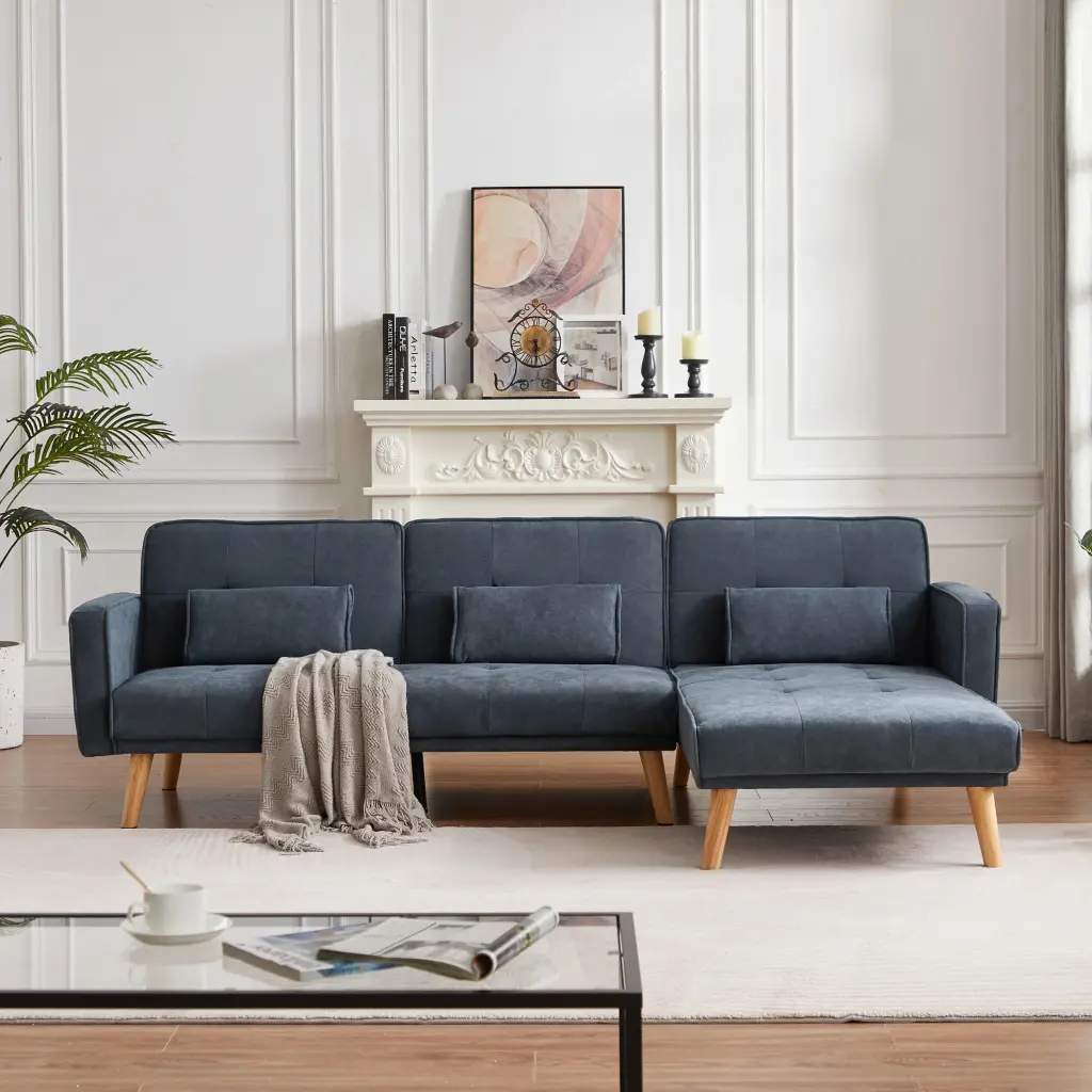 Convertible Right Facing L-Shaped Sectional Sofa Sleeper Living Room unknown