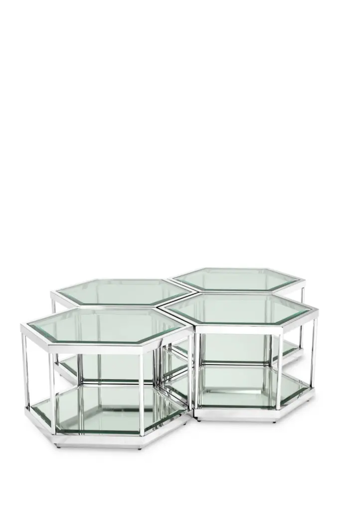 Eichholtz Sax Hexagonal Coffee Table Set 4