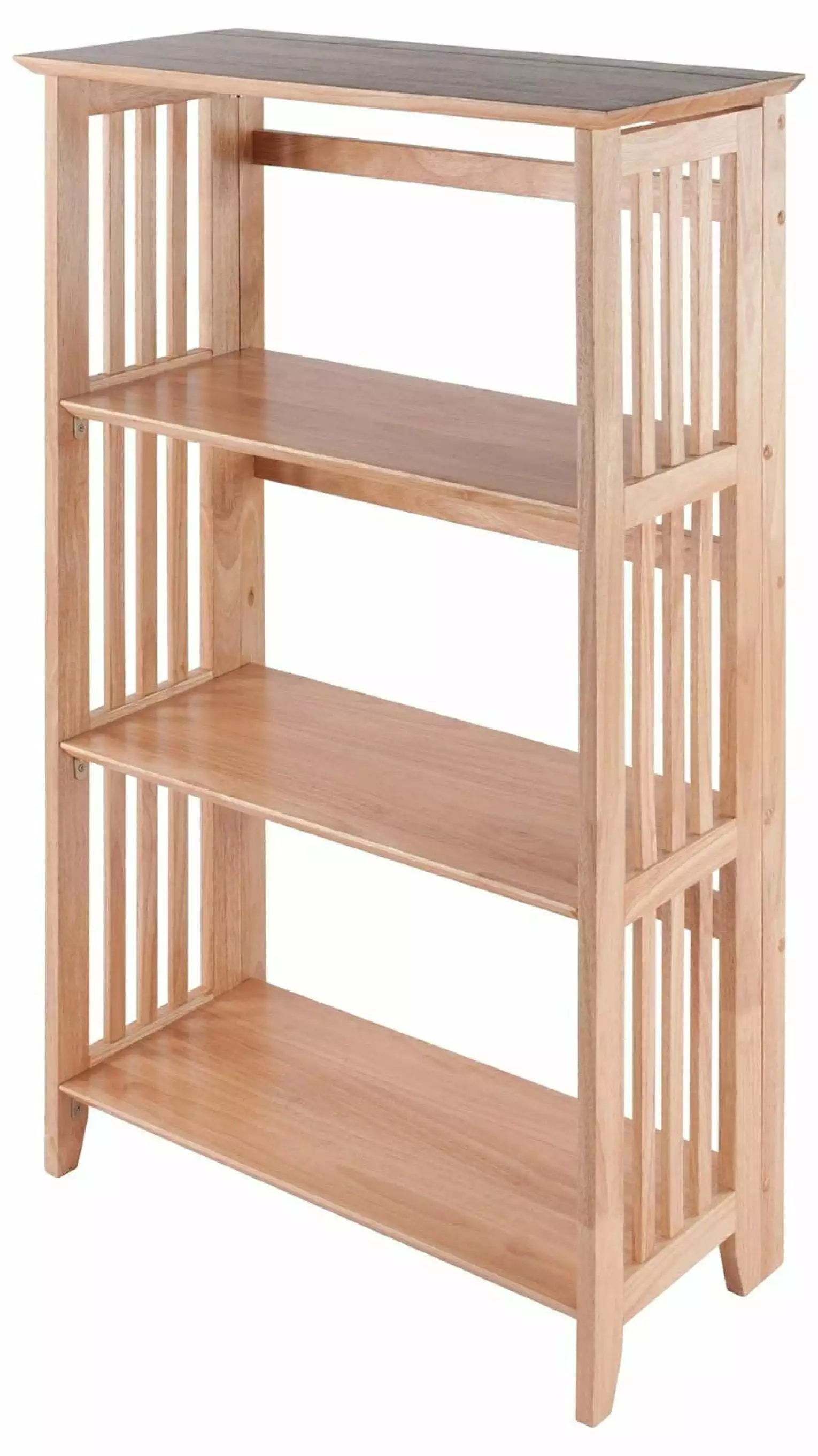 Wood Mission Shelving Natural Finish Open Shelf Bookcase Generic