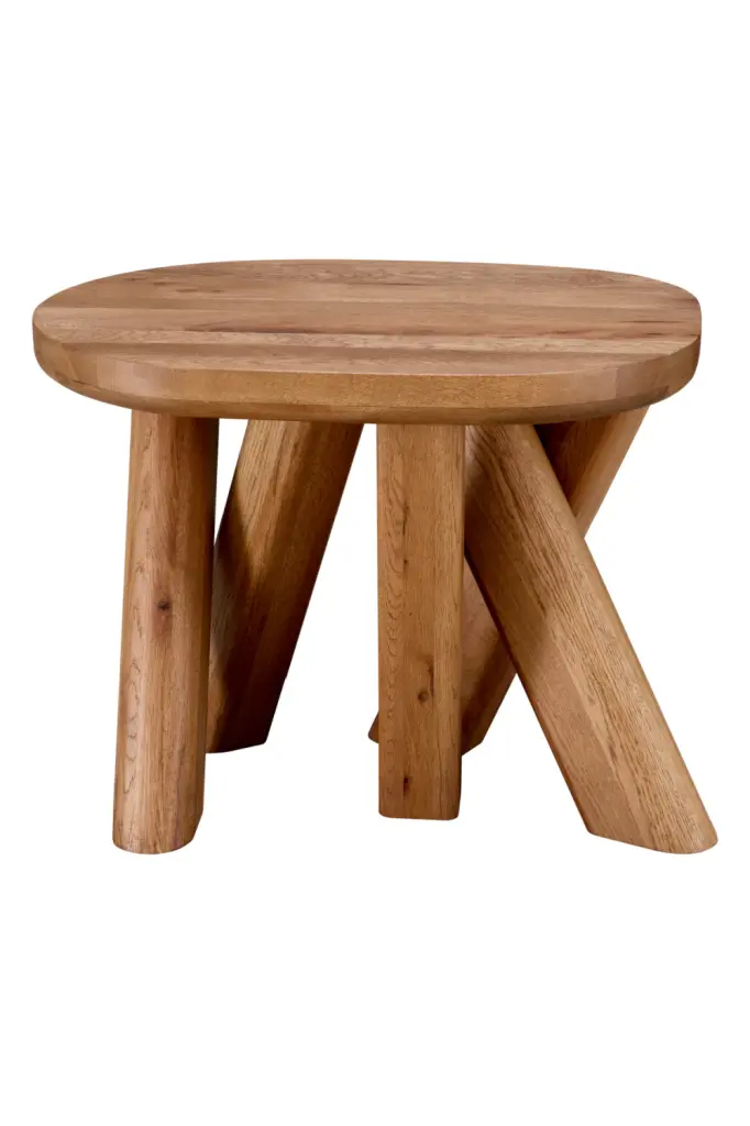 Eichholtz Bayshore Oval Oak Side Table Living Room