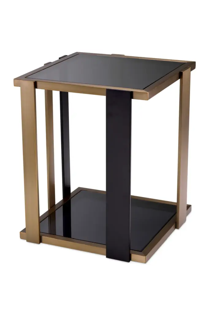 Eichholtz Billinghurst Black Glass Side Table Living Room