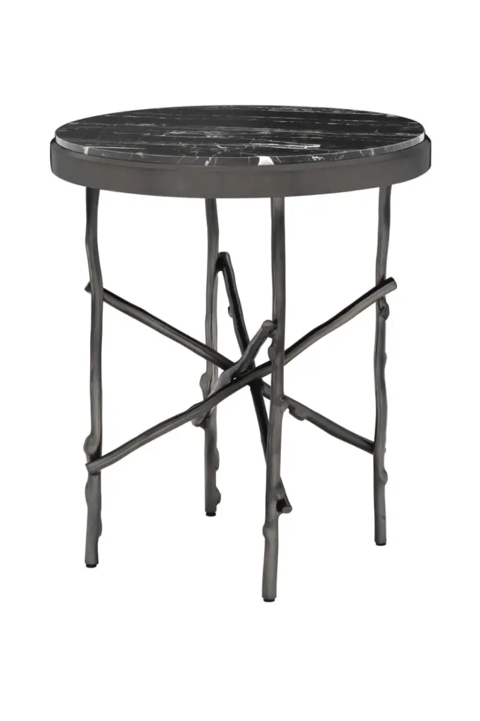 Eichholtz Tomasso Round Side Table Contemporary Living Room Accent Table
