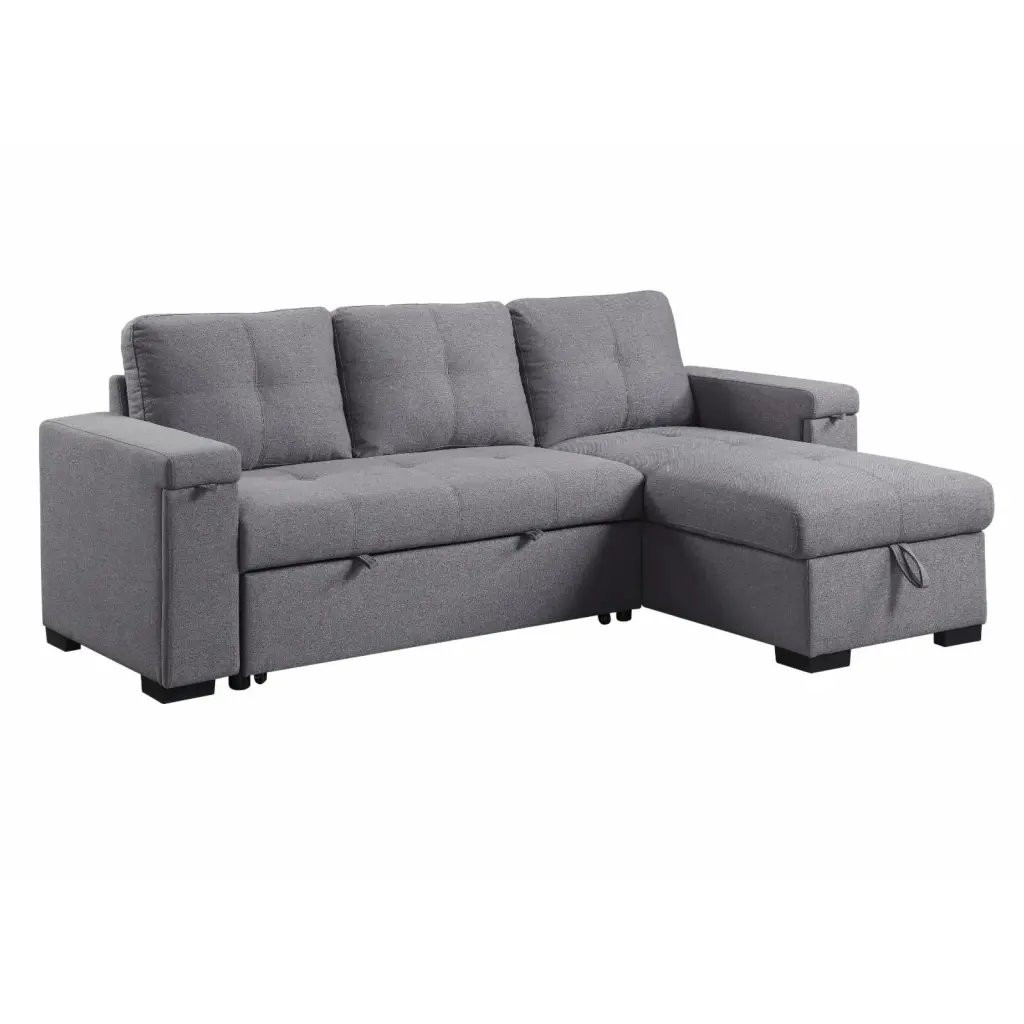 Acme Furniture Jacop Fabric Sleeper Sectional Sofa Living Room