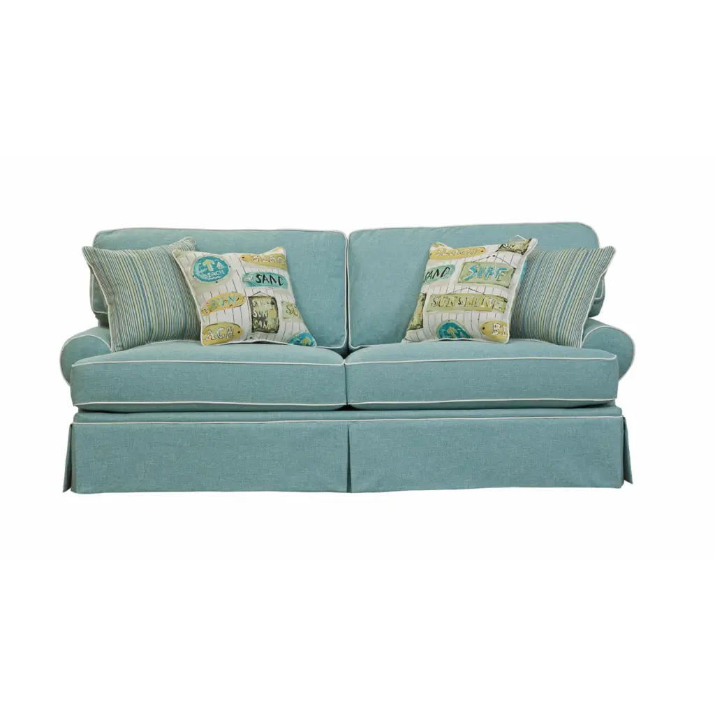 American Furniture Classics 8-040M-S275A Coastal Aqua Series Sleeper Sofa - Convertible Couch