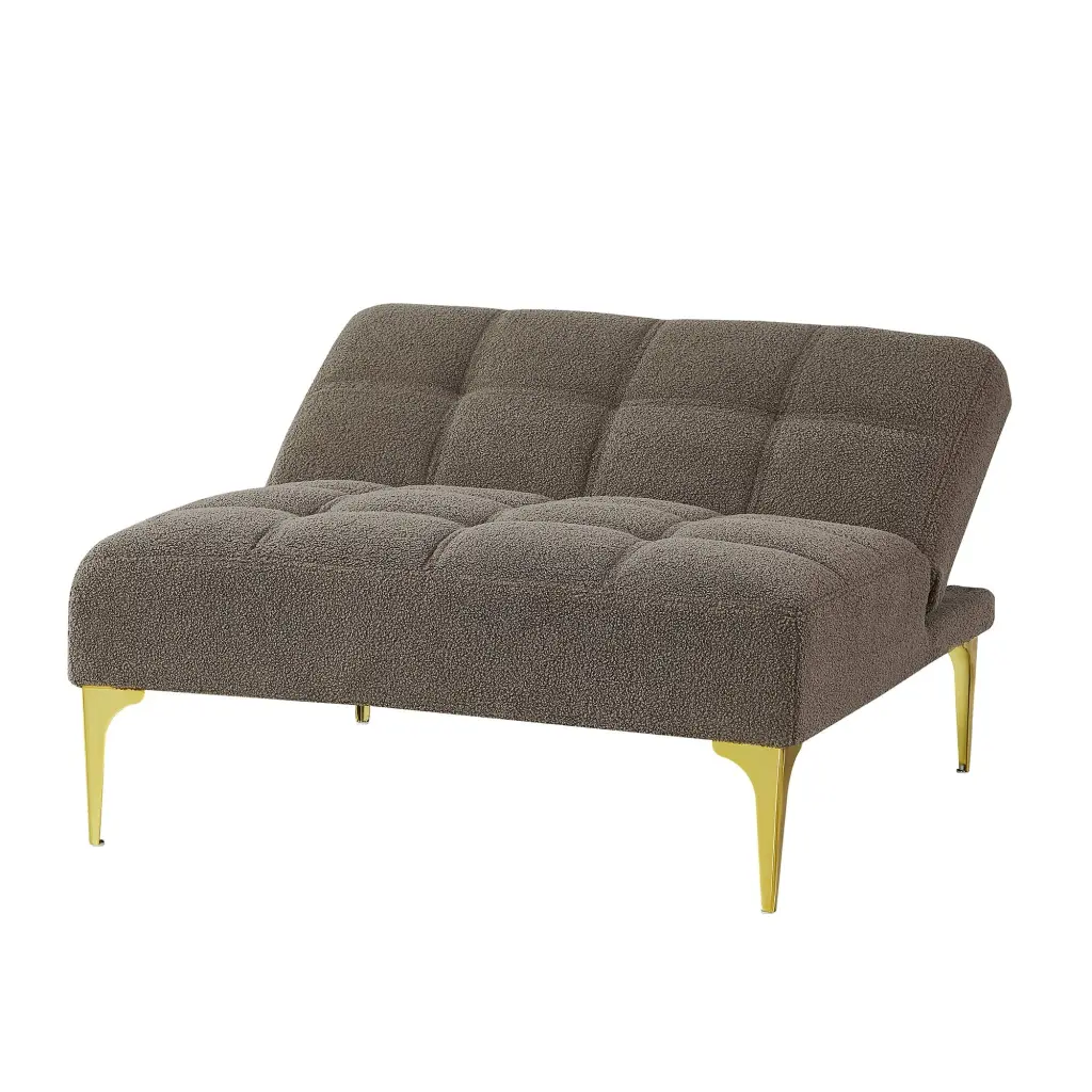 Modern Convertible Loveseat Sofa Bed Teddy Fabric Adjustable Backrest Metal Legs Bed Bath & Beyond