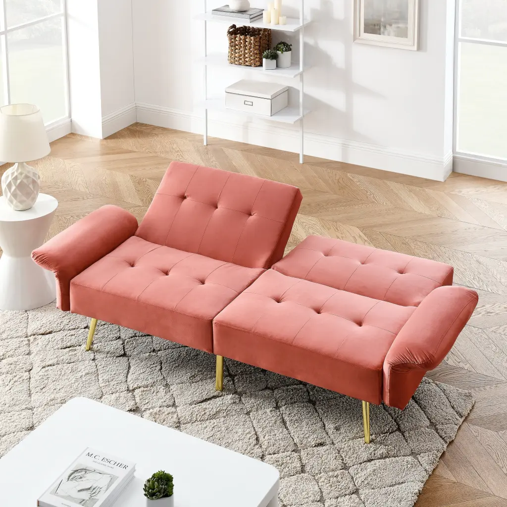 Sofa Bed Loveseat Folded Armrests and Storage Bags Space Saving Bed Bath & Beyond