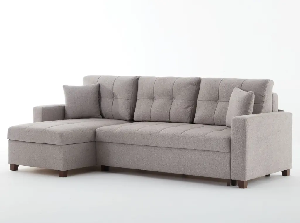 Layzee 102 Queen Sleeper Reversible Sectional Sofa Storage Modern Living Room Furniture Bellona Furniture