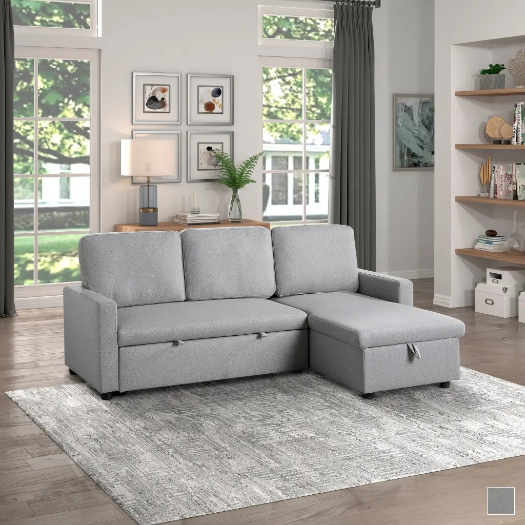 Fremont & Park Mona Sleeper Sectional Sofa Reversible Chaise
