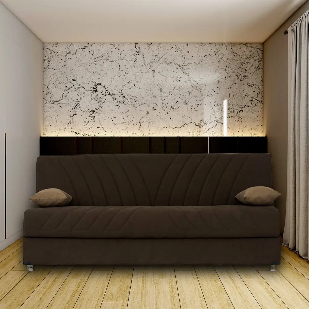 Sosa Sofa Brown Fabric Sofa Bed Living Room or Guest Room Go Green Woods