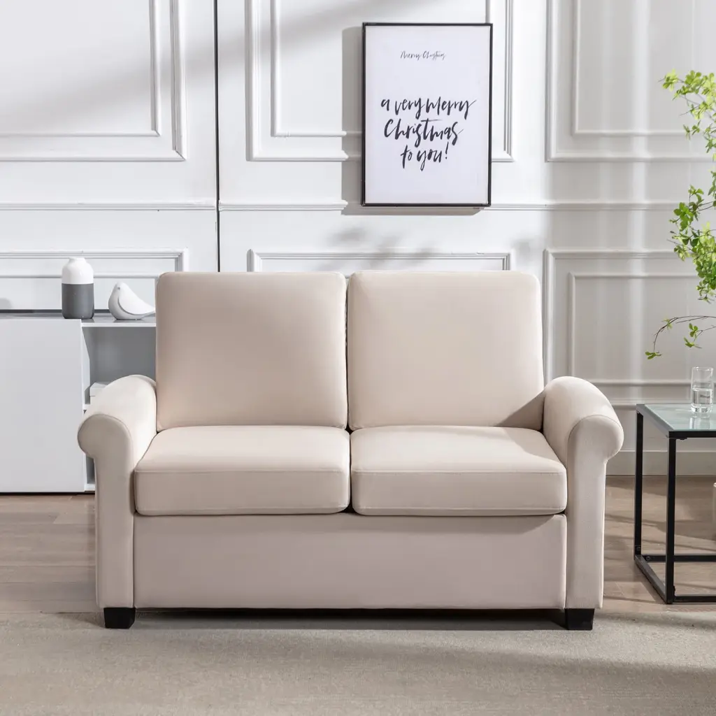 Kepooman Convertible Sofa Bed Premium Twin Size Mattress Pad 58.3 Loveseat