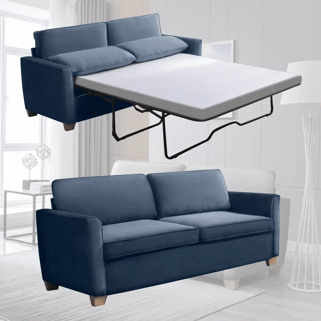 Mjkone Pull Out Sofa Bed Memory Foam Mattress - 2--1 Sleeper Loveseat Small Spaces