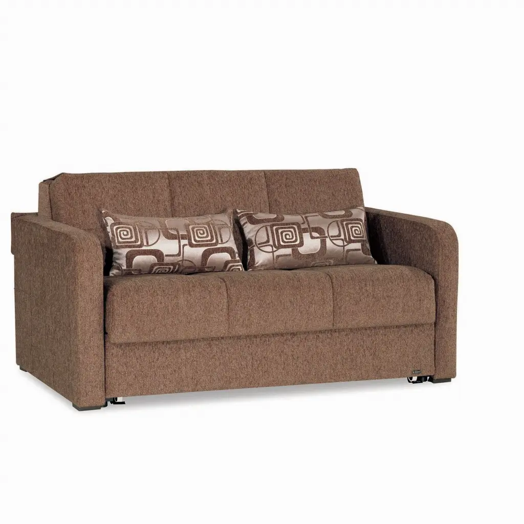 FERRA FASHION SOFA SLEEPER BROWN FABRIC 05-370 - Convertible Sleeper Sofa Ottomanson
