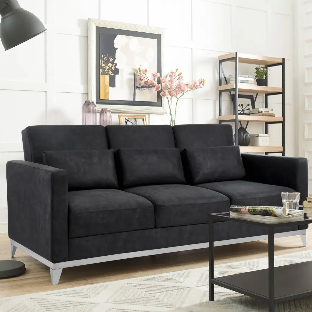 Relax--Lounger Corlanus Modern Sofa Sleeper Smoke Gray Fabric