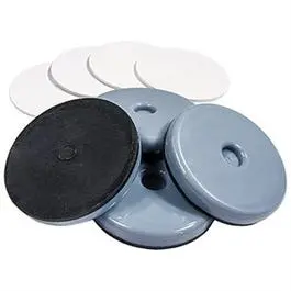 Furniture Sliders Adhesive Gray Blue Round 1-7/8-. 4-Pack TruGuard
