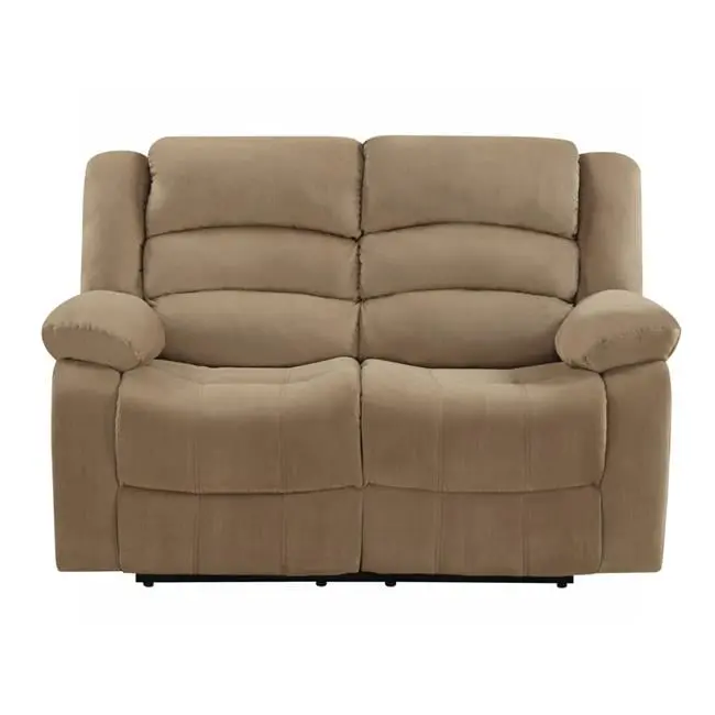40 Inch Contemporary Beige Fabric Loveseat Compact Apartment Sofa Fancy Fixtures