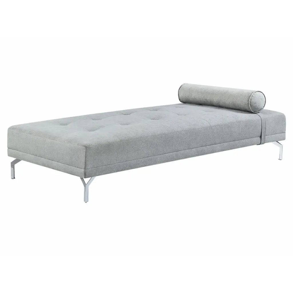 LV00826 Gray Melange Velvet Sofa Bed Pillow Quenti Acme Furniture