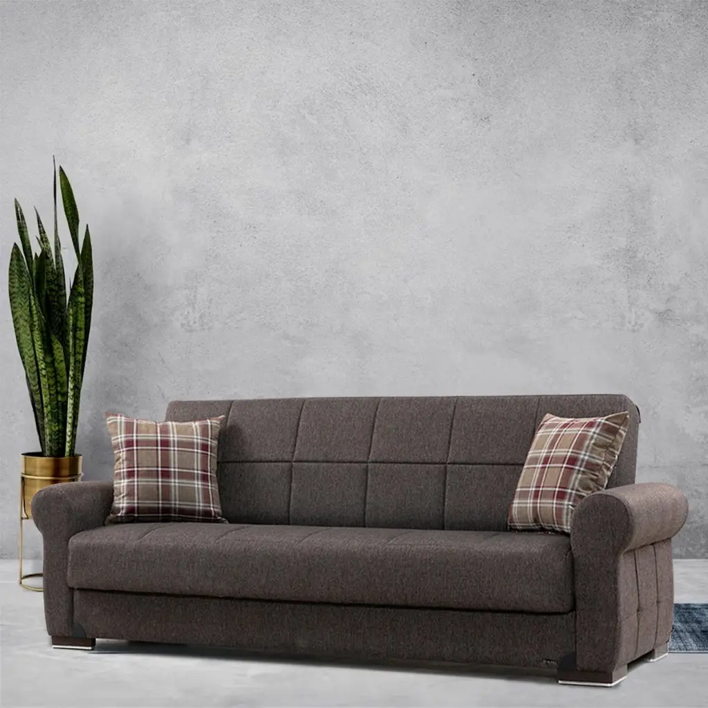 Silva Brown Fabric Sofa Bed Go Green Woods