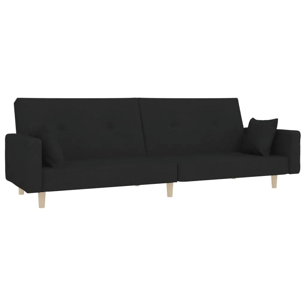 vidaXL 2-Seater Sofa Bed Loveseat Couch Two Pillows Fabric Upholstery