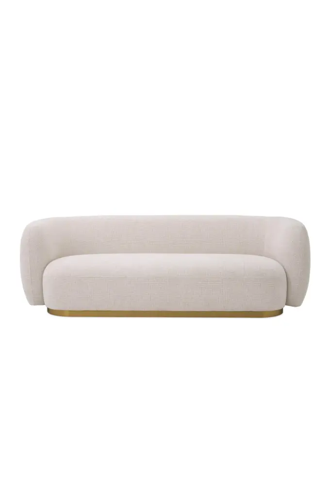 White Curved Sofa Eichholtz Roxy Contemporary Living Room Furniture