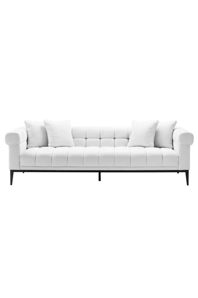 Eichholtz Aurelio White Tufted Sofa
