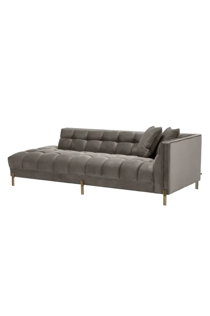 Eichholtz Sienna Gray Velvet Tufted Sofa