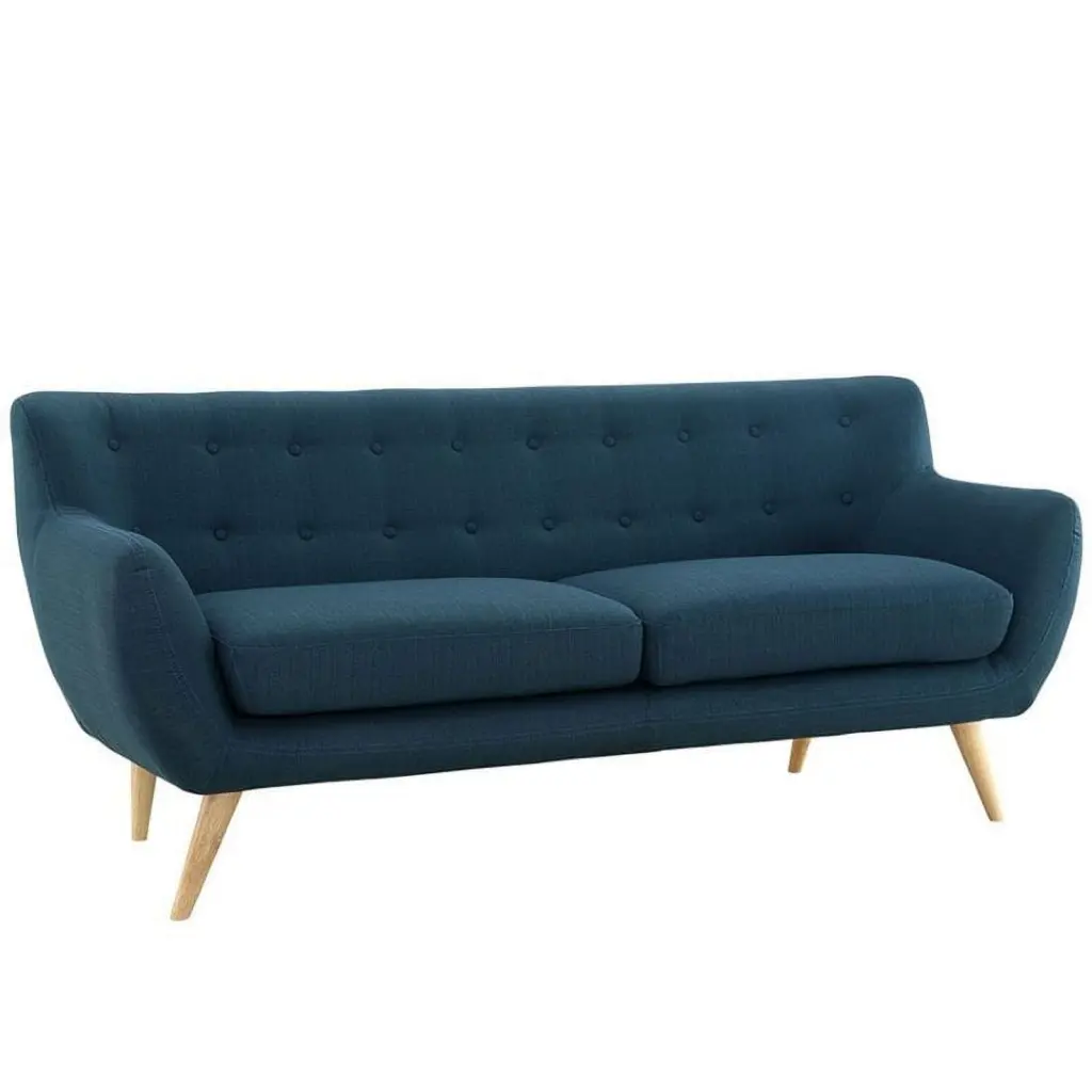 Hawthorne Collection Fabric Sofa Azure Blue Contemporary Living Room Couch Hawthorne Collections