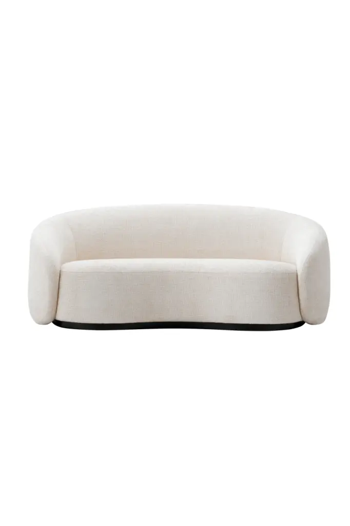 Minimalist Off-White Upholstered Sofa Eichholtz Amore Modern Couch
