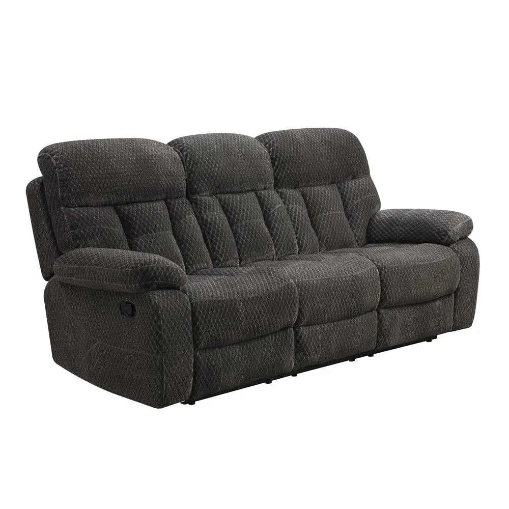 New Classic Furniture Bravo Polyester Fabric Sofa Charcoal Gray Living Room