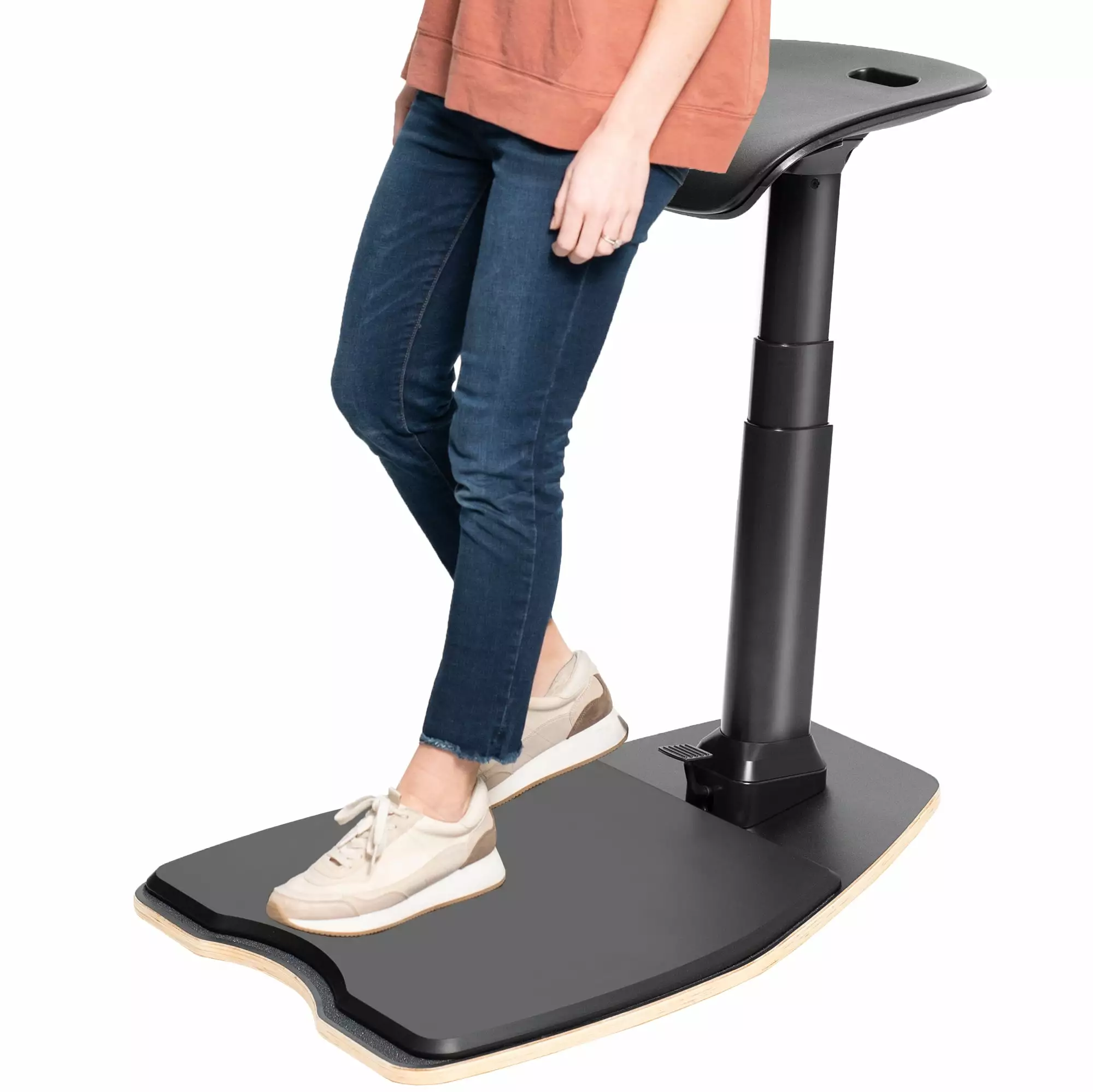VIVO Black Ergonomic Leaning Chair Anti-Fatigue Mat