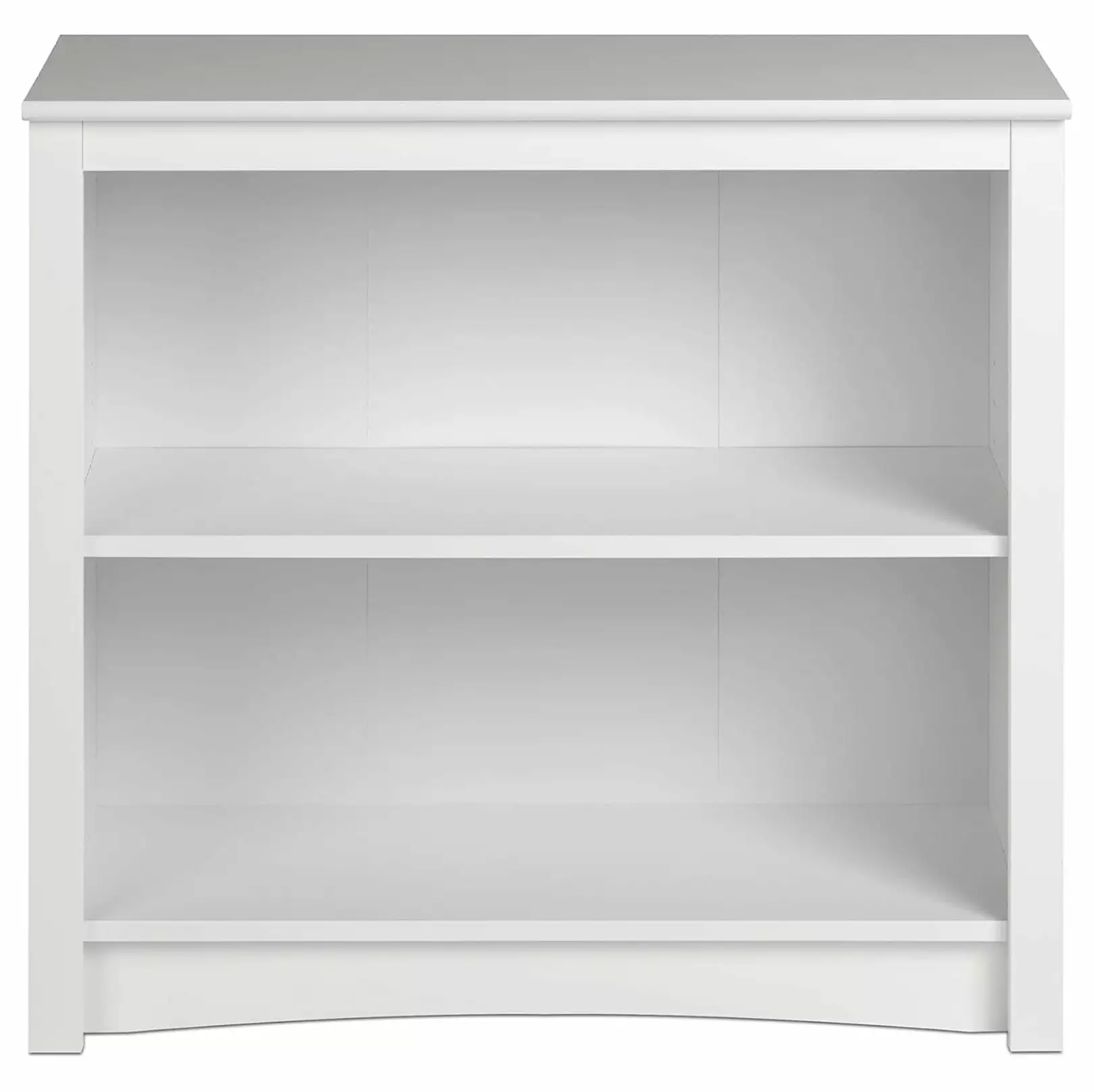 Home Office 2-Shelf Standard Bookcase 31.5W x 29H x 13D White Generic