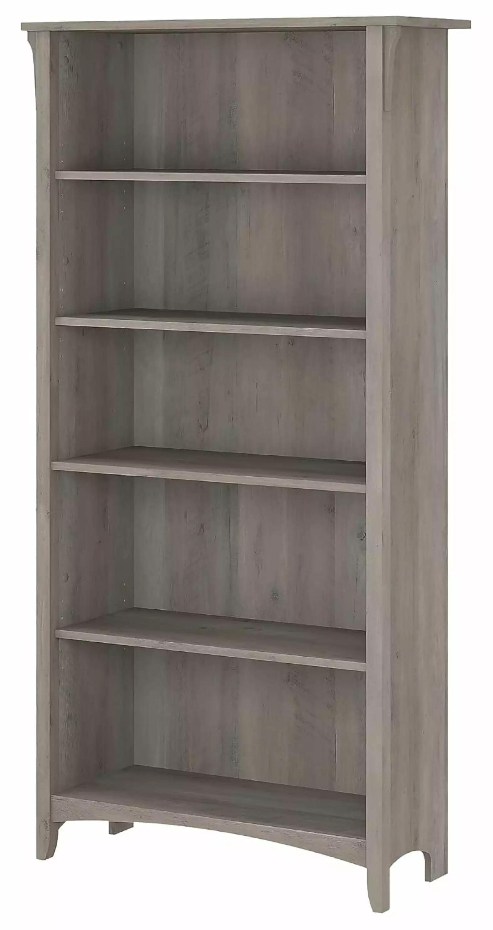 Salinas 5-Shelf 63-Inch H Bookcase Driftwood Gray - Modern Bookshelf Generic