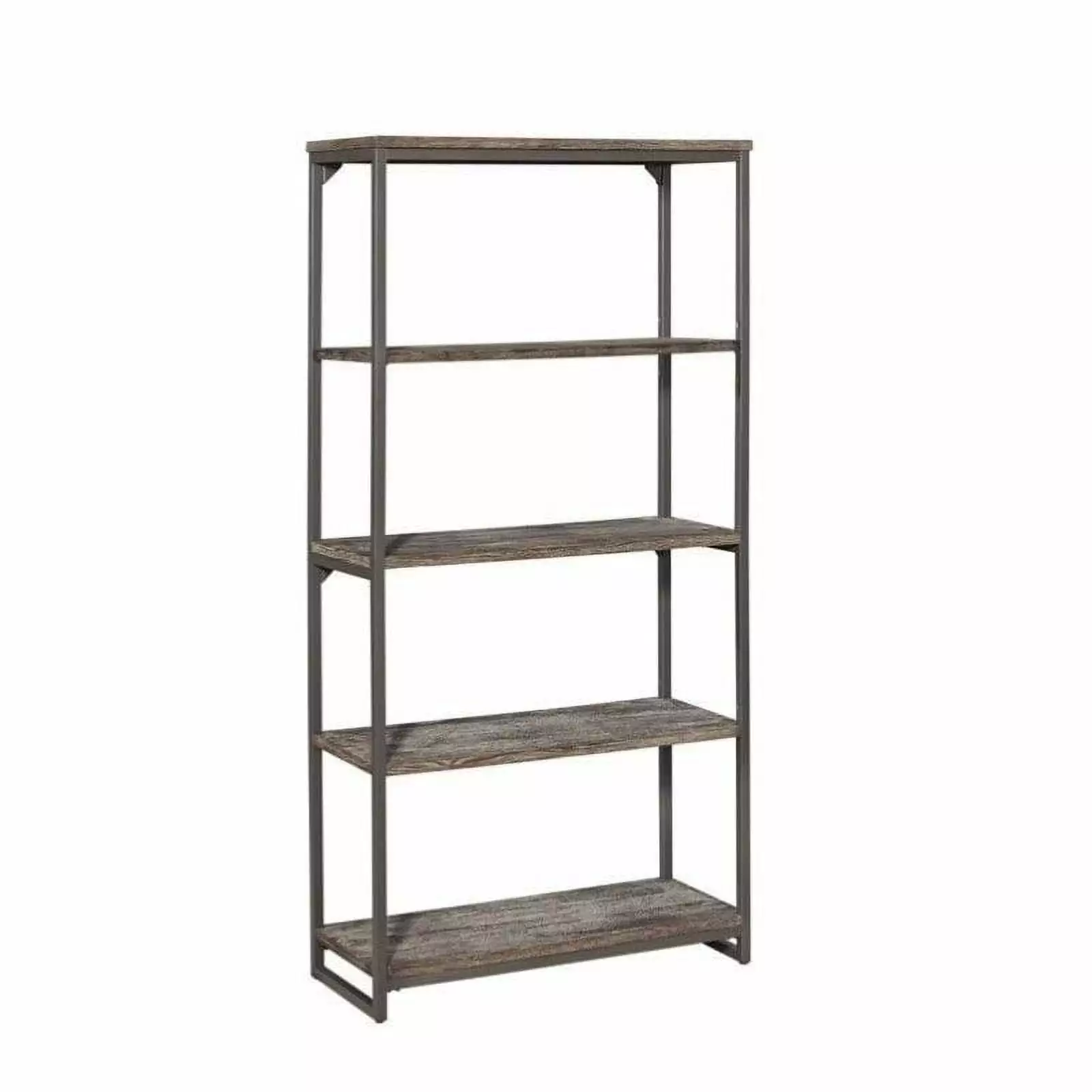 Kingfisher Lane 4 Shelf Bookcase Gray - Modern Storage Solution