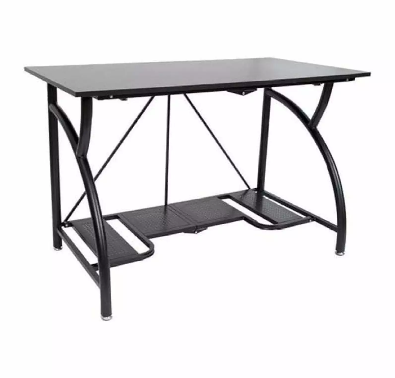 YANG97 Multipurpose Adjustable Standing Desk Computer Table Gaming Desk Shelf Black
