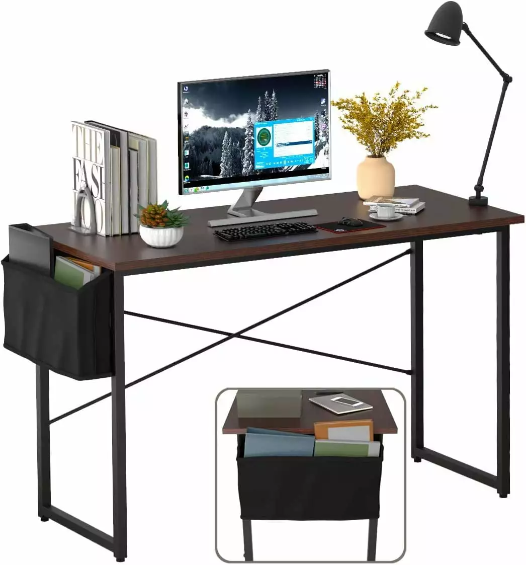 Computer Desk Storage Bag Home Office Writing Study Desk Modern Simple Style Laptop Table Coffee JY