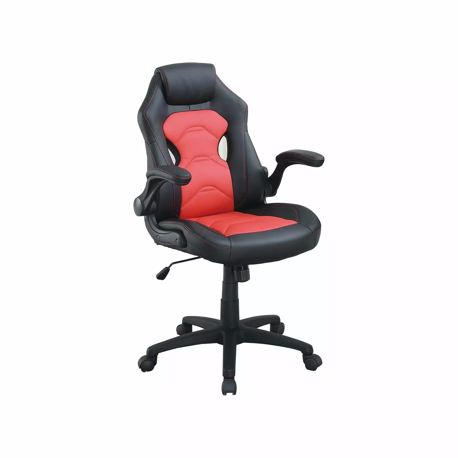 Adjustable Height Swivel Executive Computer Chair - Black and Red Modern Office Desk Chair Ergonomic Design CNCJ
