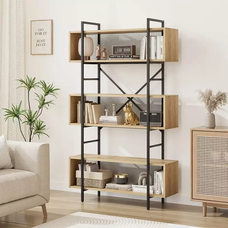 Whizmax 71.3 Inch 6 Tier Tall Book Shelf Open Display Bookshelves Metal Frame