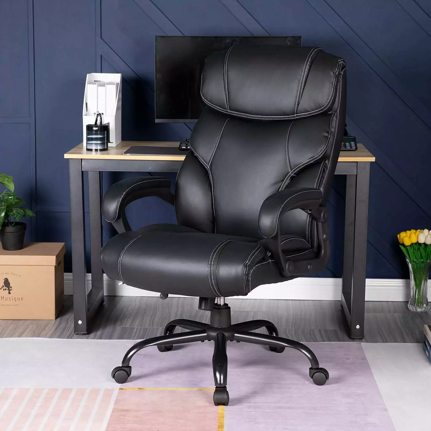 BestOffice Ergonomic Office Chair Lumbar Support Swivel Rolling Desk Chair Men and Women