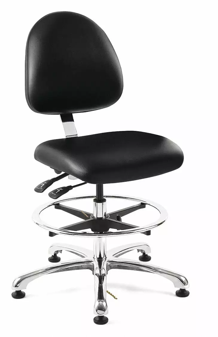 Bevco Ergonomic ESD Task Chair Vinyl Black 9351M-E-BKV