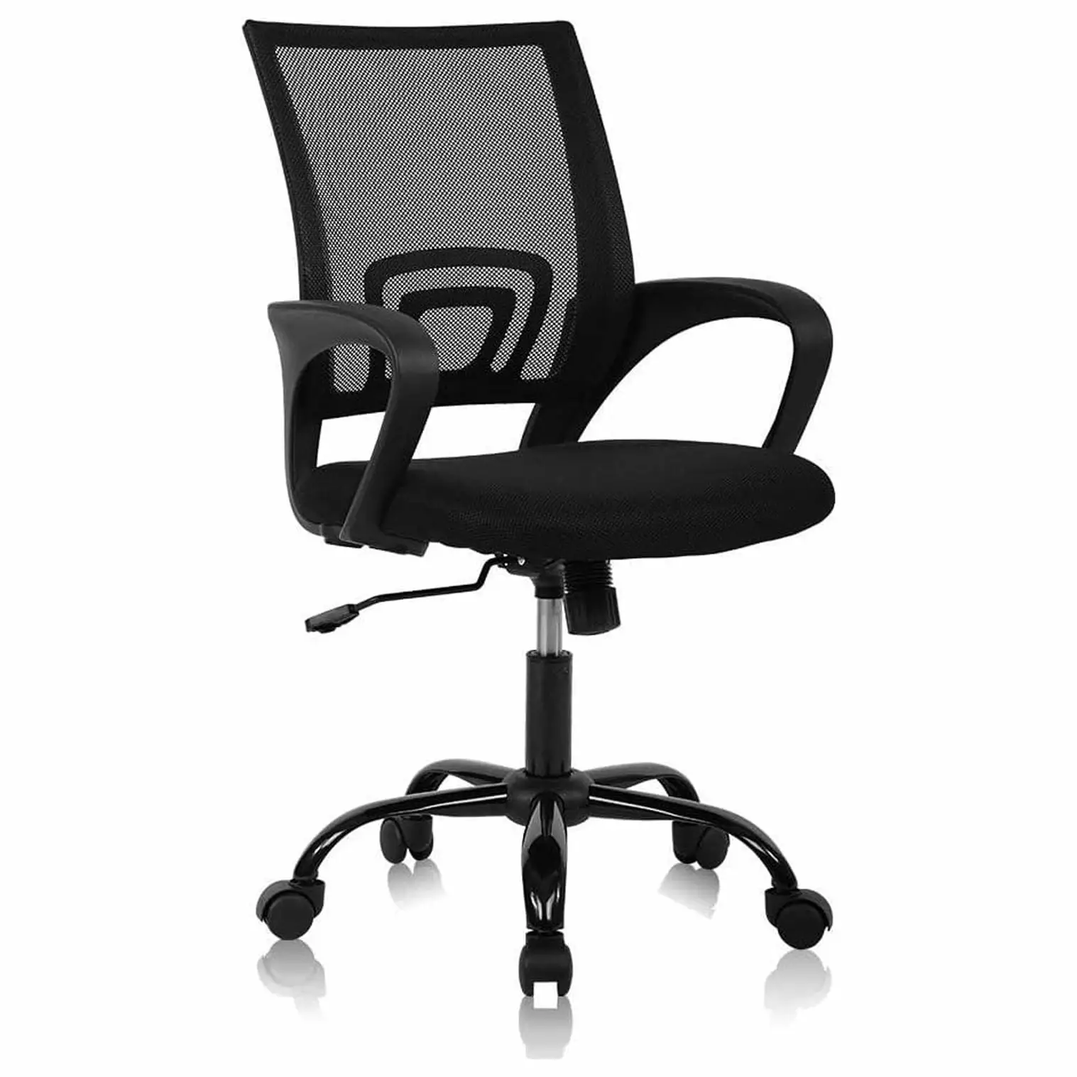 Black Home Office Chair Desk Computer Ergonomic Back Mesh Adjustable Height Swivel Task Executive Chair Lumbar Support Arm...