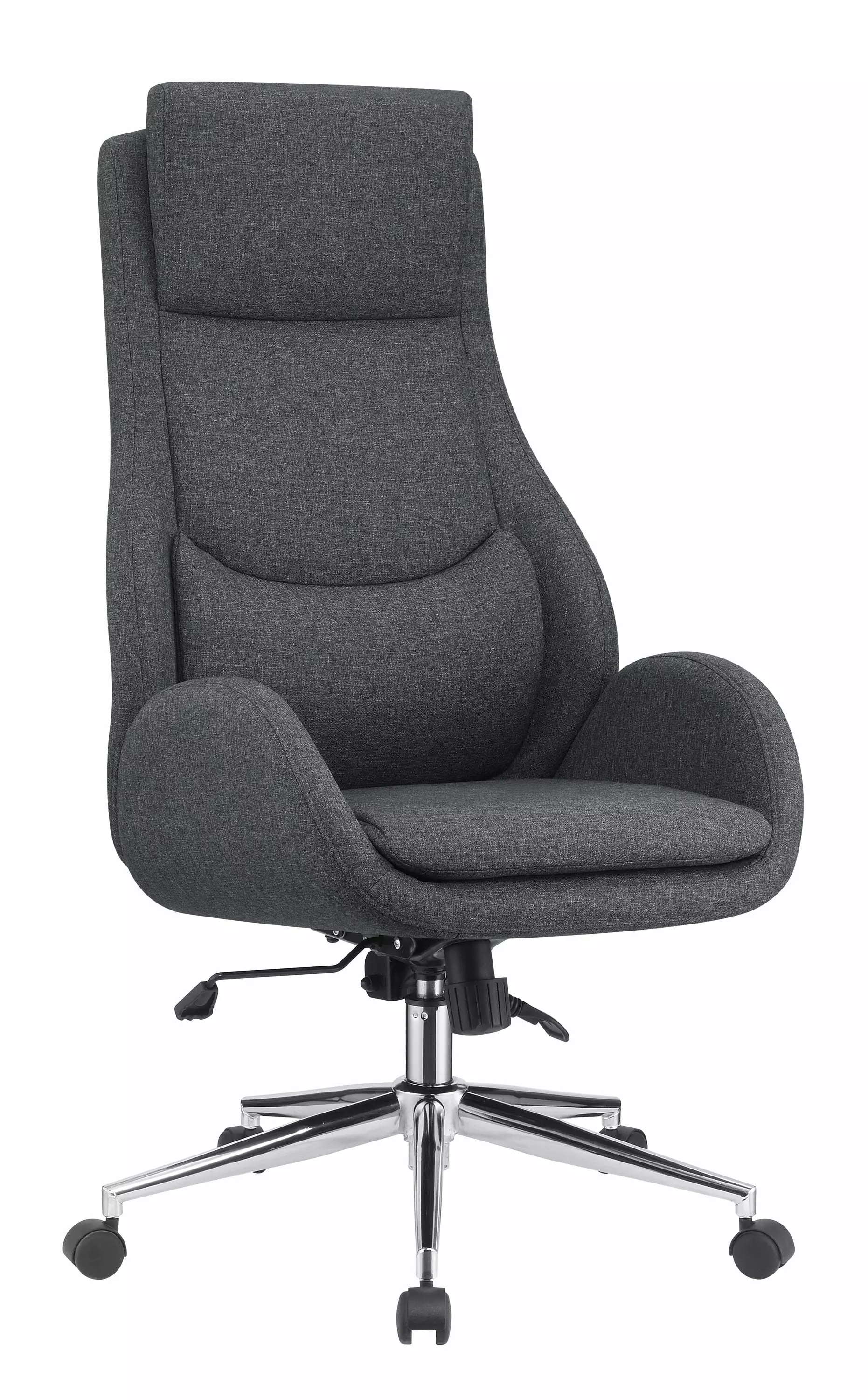 Cruz Upholstered Office Chair Padded Seat Grey and Chrome Coaster Company