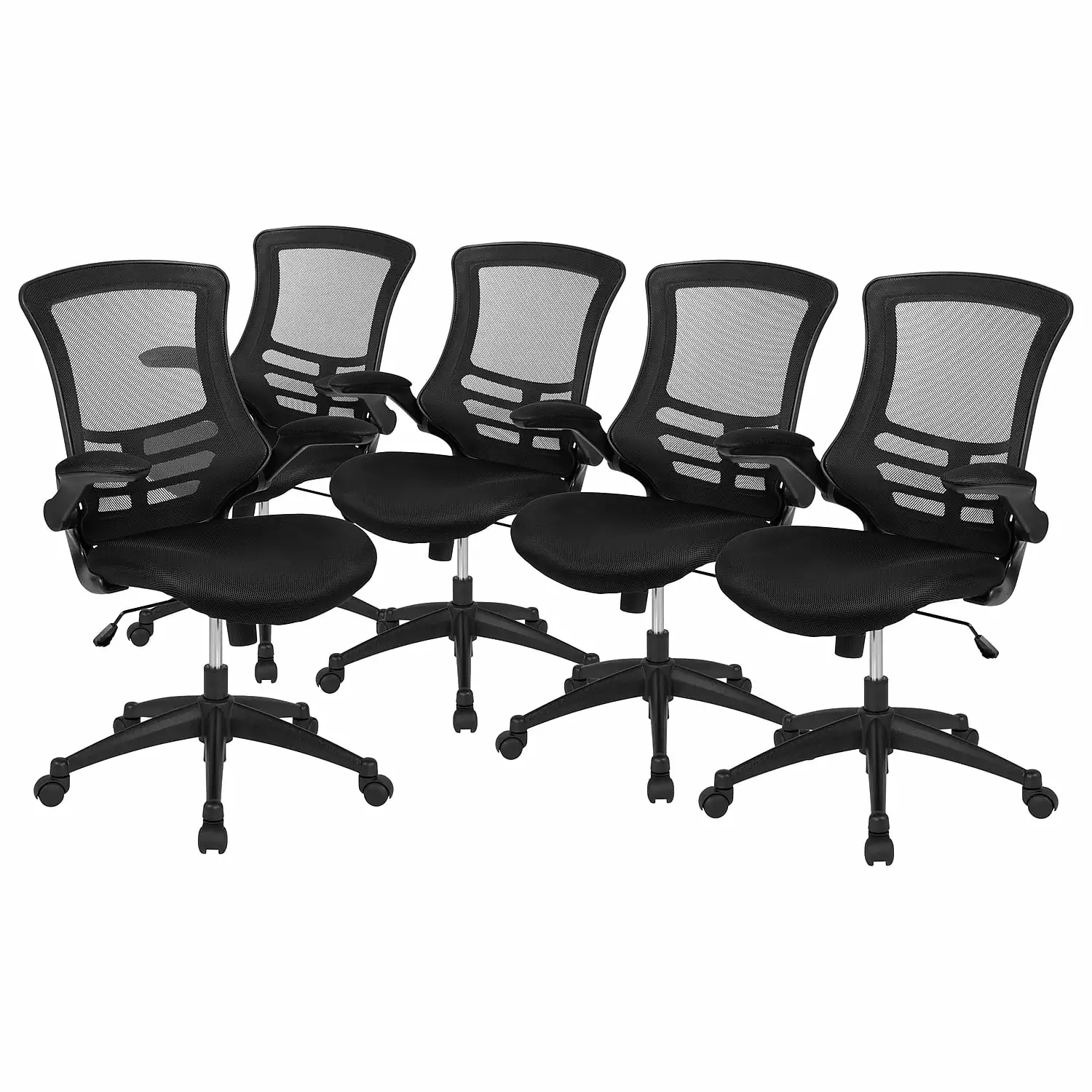 Flash Furniture Kelista Ergonomic Mesh Swivel Mid-Back Task Office Chair Black