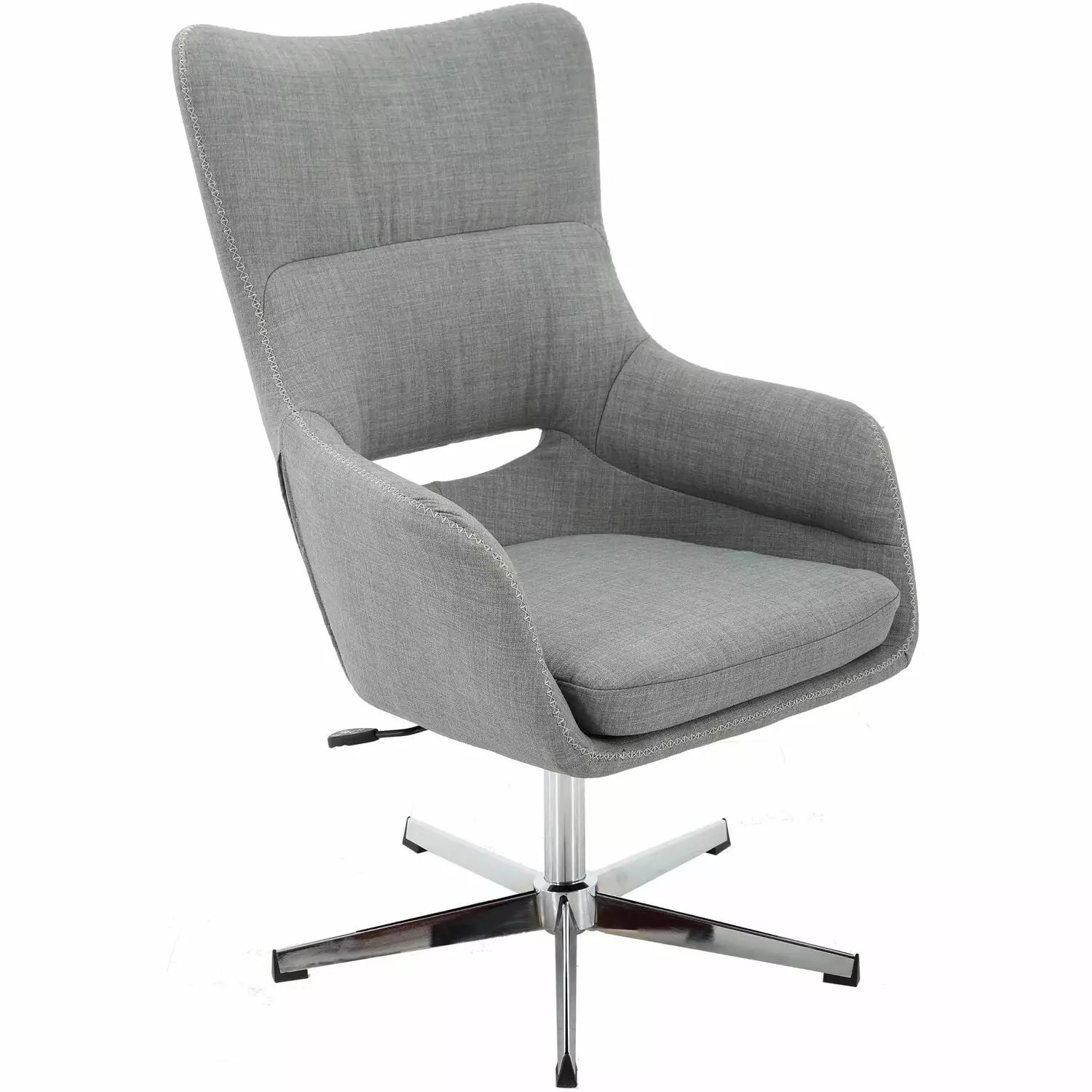 Hanover Harrison Polyester Swivel Task Chair Gray