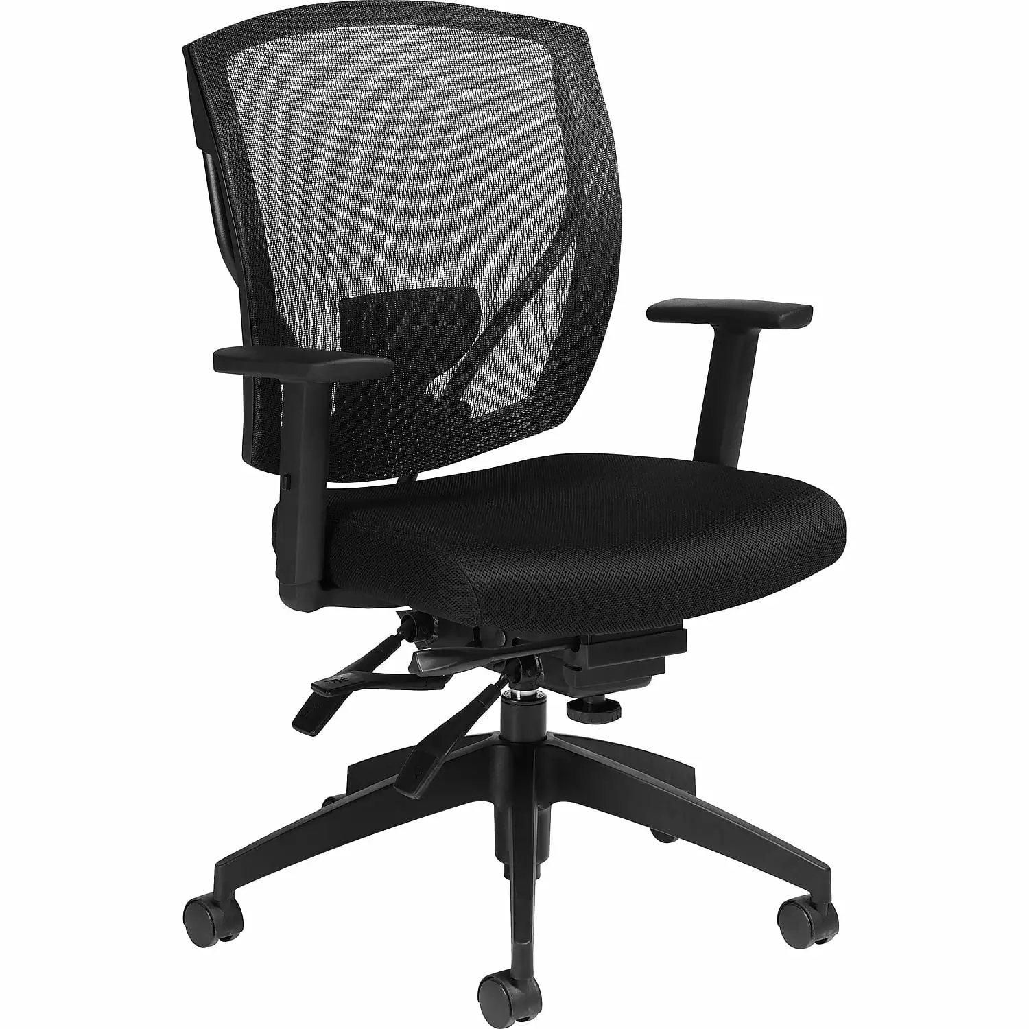 Global Offices To Go Mesh Multi-Function Task Chair Arms Black - OTG2803B
